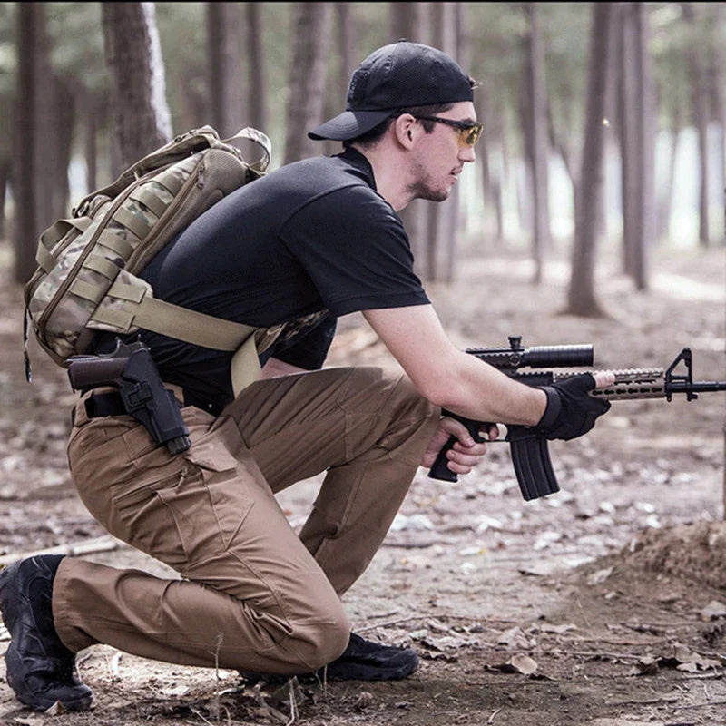 2024 Mens Lightweight Tactical Cargo Pants Elastic Breathable Multiple Pocket Trousers Outdoor Joggers Pant Tactical Pants 6XL