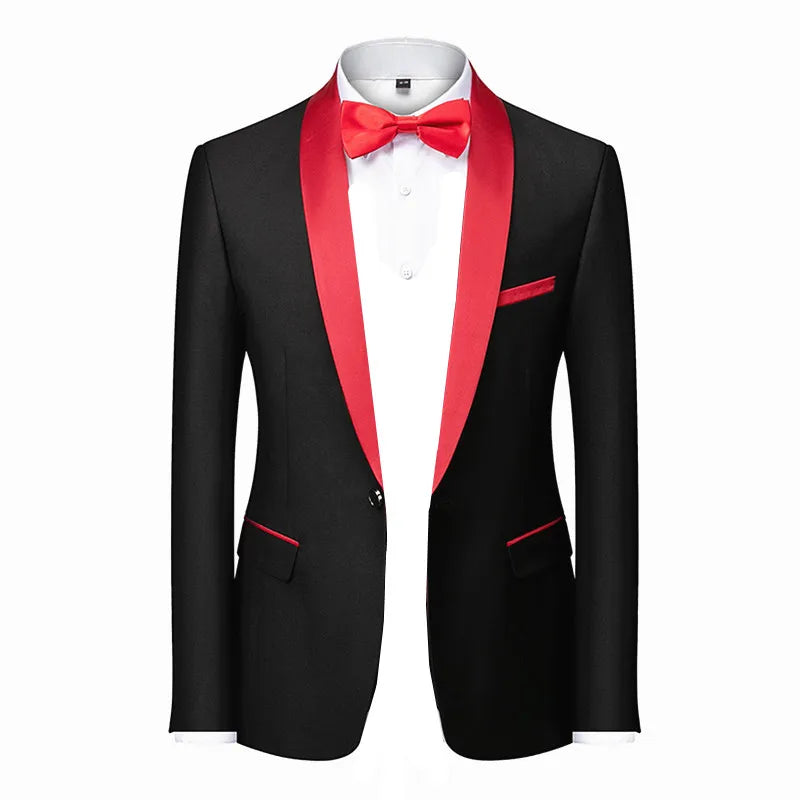 2026 Men's Skinny Terno Masculino, Formal Slim Fit Tuxedo Prom Suit / Male Groom Wedding Blazers High Quality Dress Jacket Coat
