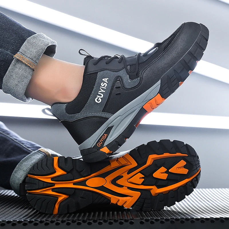 Men Steel Toe Safety Shoes Indestructible Construction Working Shoes Protection Male Footwear Breathable Hiking Industry Boots