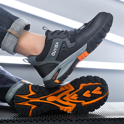Men Steel Toe Safety Shoes Indestructible Construction Working Shoes Protection Male Footwear Breathable Hiking Industry Boots
