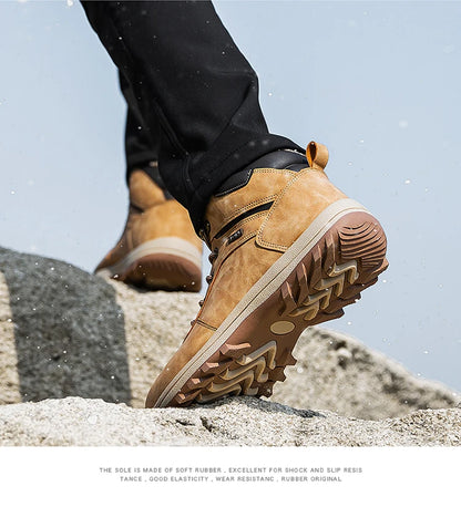 Winter Waterproof Men Boots Plush Super Warm Snow Boots for Men Sneakers Big Size 48 Men Ankle Boots Outdoor Shoes Botas Hombre