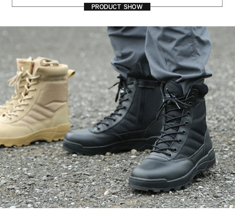Tactical Boots Men Special Force Desert Combat Boots Outdoor Hiking Boots Ankle Shoes Men Work Safty Shoes