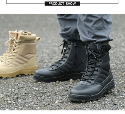 Tactical Boots Men Special Force Desert Combat Boots Outdoor Hiking Boots Ankle Shoes Men Work Safty Shoes