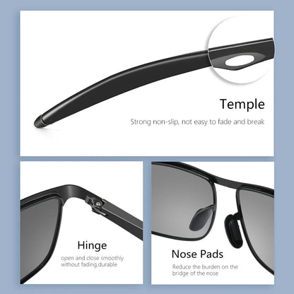 Aluminum Sports Polarized Sunglasses For Men Women Mirrored UV400 Anti-Glare Driving Sun Glases