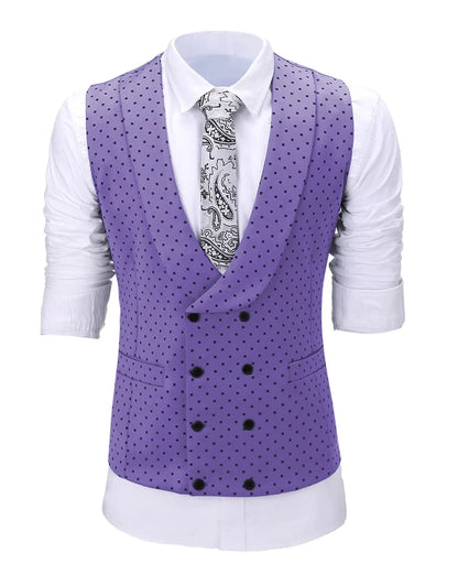 Men's Suit Formal Neck Square wave point leisure  Casual Waistcoat Formal Business Grey Navy Vest Groomman For Wedding Evening