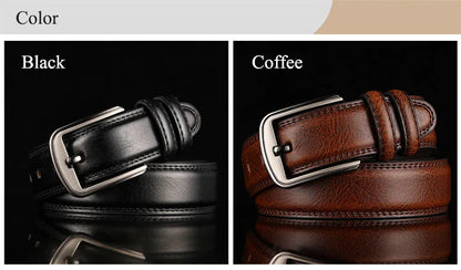 3.7*110-130cm Men's 2nd Cowskin Leather Belts Male Designer Business Waistband Crafts for Adults Jeans Accessories