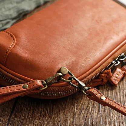 Simple Genuine Leather Women Small Bag Leisure Natural Soft Cowhide Solid Color Versatile Shoulder & Crossbody Bags