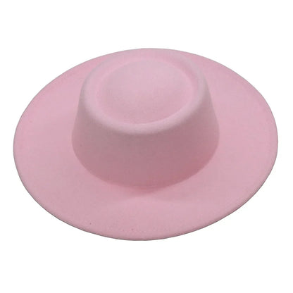 Fedora Hats Men Women 8.5CM Wide Brim Wool Felt Jazz Hats 2023 British style Dress Formal Panama Cap