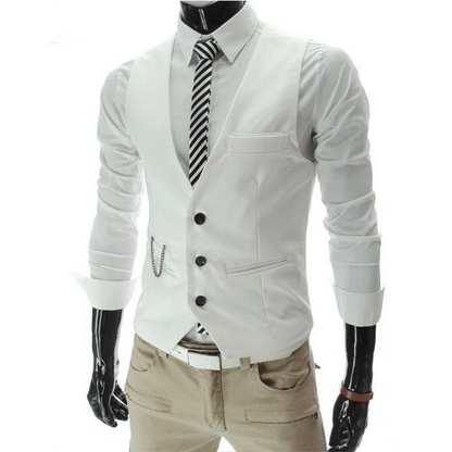 New Arrival Dress Vests For Men Vest Slim Fit Mens Suit Vest Male Waistcoat Gilet Homme Casual Sleeveless Formal Business Jacket