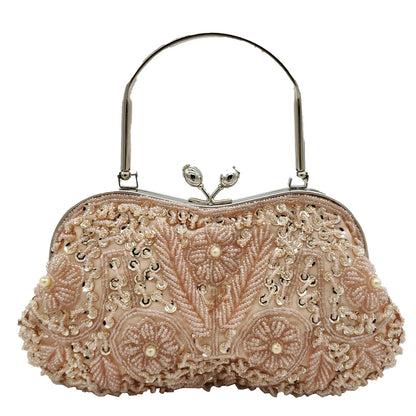 Elegant Frame Women Formal Beaded Evening Purses and Handbags Bridal Sequins Clutch Bag Cocktail Party Bag