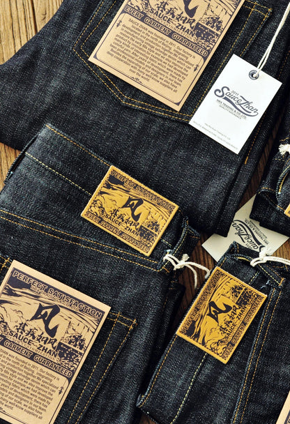 308XX-BO-Wind Jeans for Men Furinkazan Selvedge raw denim Jeans Mens Jeans 66 MODE Fit 16.8 OZ Silver-plated Buttons