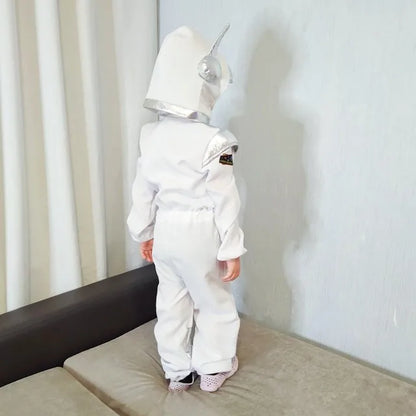 Deluxe Boys Girls White Space Astronaut Costume Suitable For Book Week Halloween Carnival Out Space Themed Party Kids Costumes