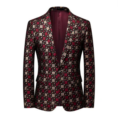 2026 New Men's Dark Brown Suit Jacket, Wedding Business Dress Coat, Slim Blazers, Costume, Asian Size, M-5XL, 6XL
