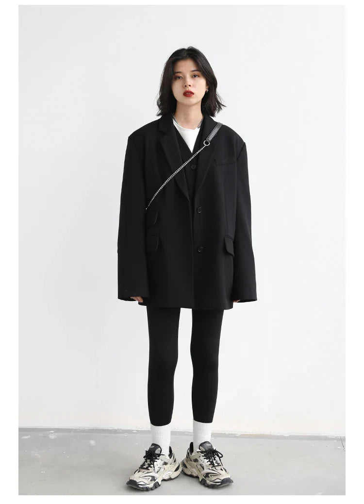 Korean Autumn Winter Women's Sports Coat Casual Loose V-neck Sweatshirt for Women Thick Warm Tops Office Lady Female
