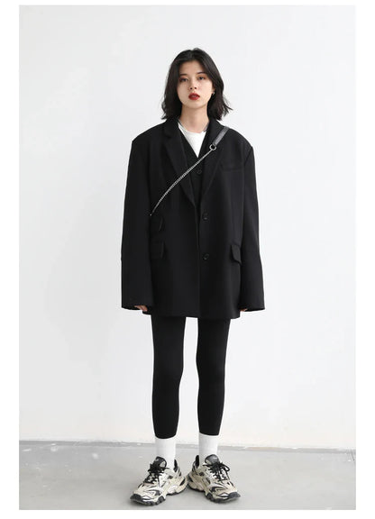 Korean Autumn Winter Women's Sports Coat Casual Loose V-neck Sweatshirt for Women Thick Warm Tops Office Lady Female