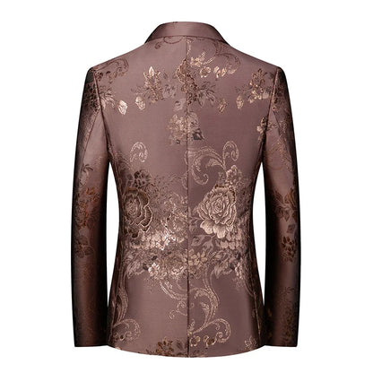 2026 New Men's Dark Brown Suit Jacket, Wedding Business Dress Coat, Slim Blazers, Costume, Asian Size, M-5XL, 6XL
