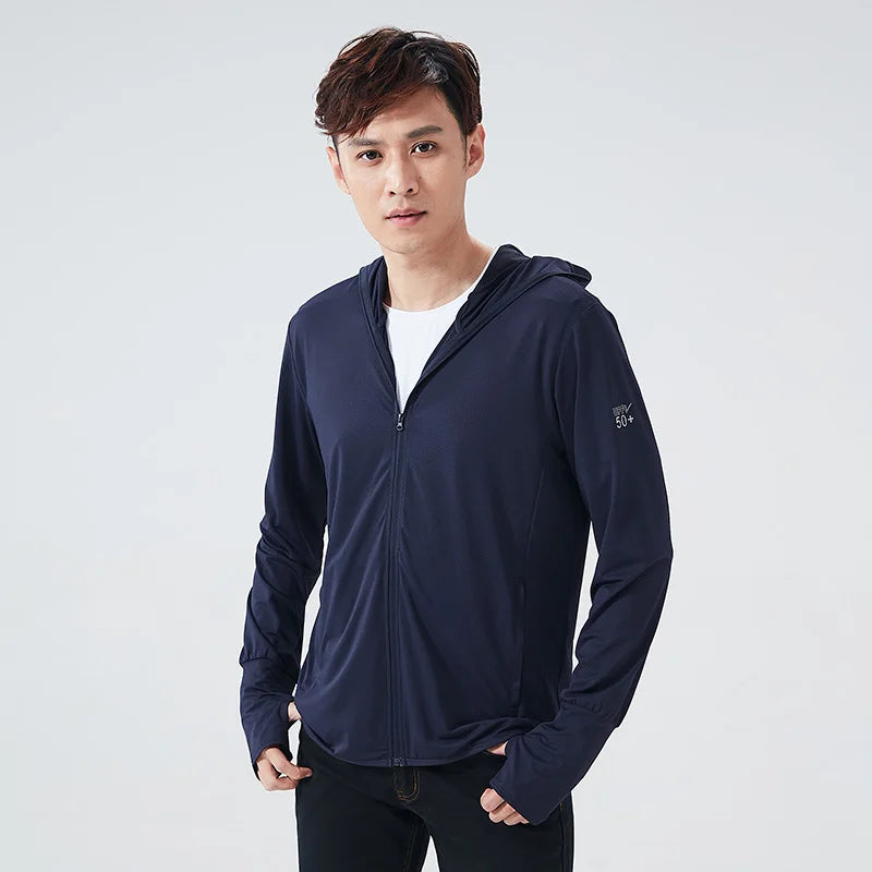 Summer UPF 50+ UV Sun Protection Skin Coats Men Ultra-Light Sportswear Hooded Outwear Men Windbreaker Casual Jackets