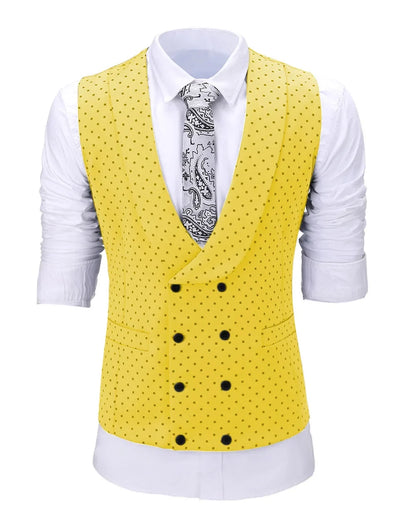 Men's Suit Formal Neck Square wave point leisure  Casual Waistcoat Formal Business Grey Navy Vest Groomman For Wedding Evening