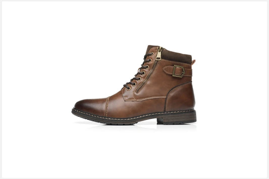 Men's Boots Winter Fashion botines Zip Lace-up Ankle Boots Vintage Business Dress Shoes Leather Casual Shoes For Men