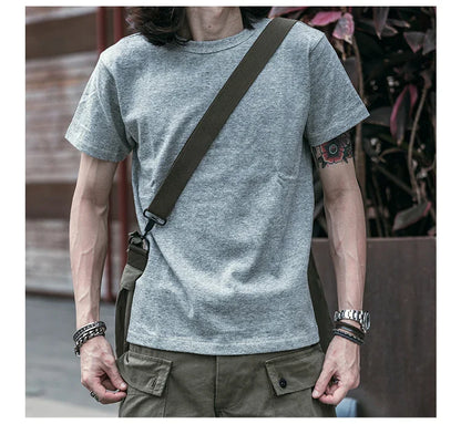 T-Shirts Heavyweight Short Sleeve Crew Neck Summer Men's Basic Tee
