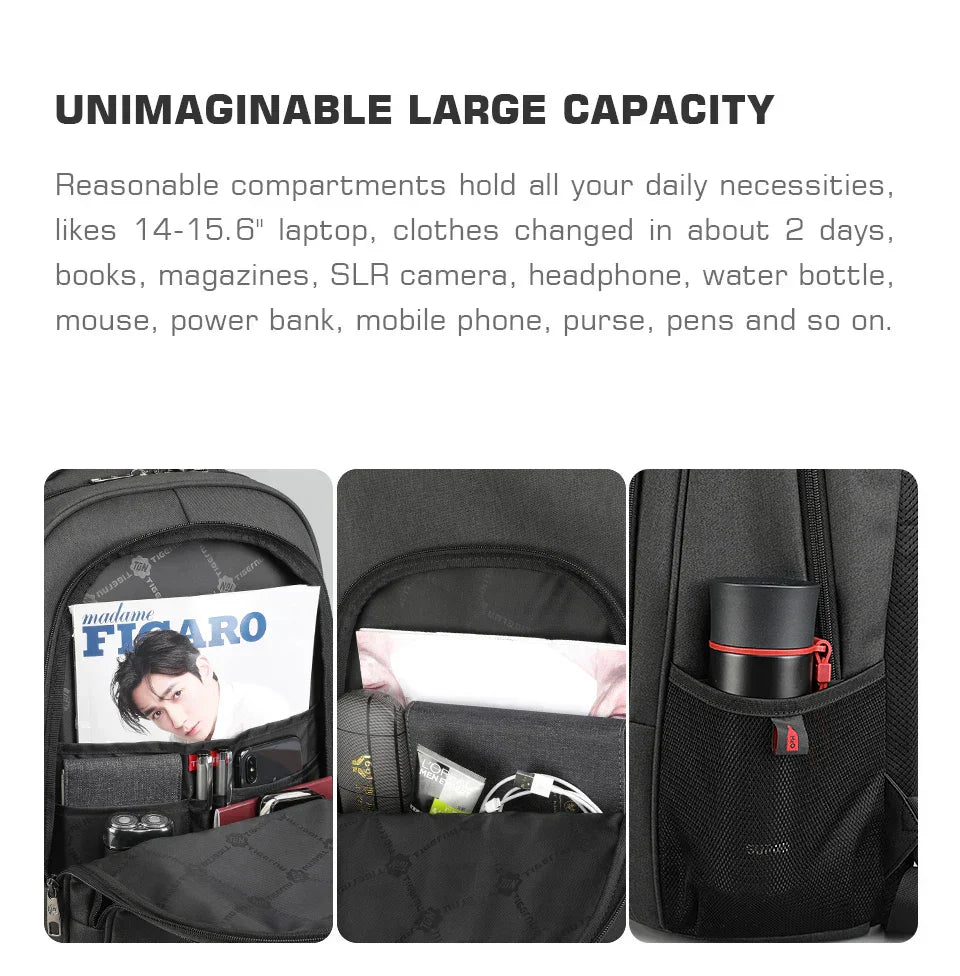 Large Capacity Backpack 15.6inch Laptop Backpack Anti Theft Men Backpack College Schoolbag Travel Backpack Bag For Men