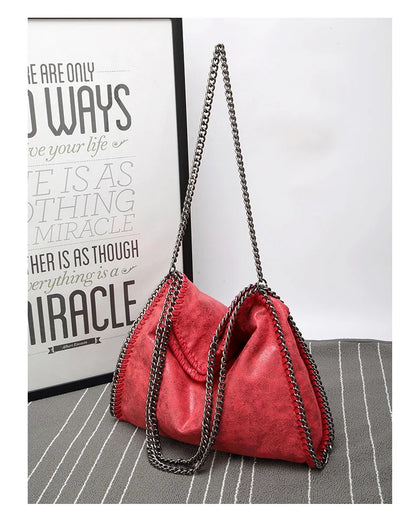 Fashion New Women's Chain Shoulder Bag Large Capacity Crossbody Tote Bag Female Foldable Solid Color Handbags Shopping Bags