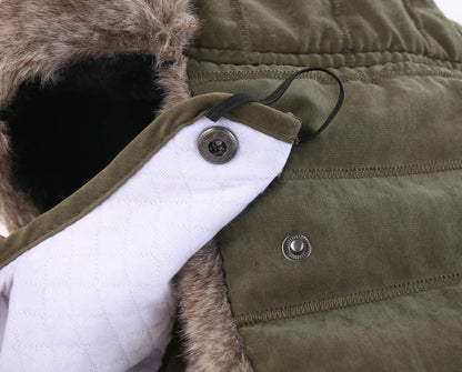 Men's Warm Chunky Trapper Hat Removable Windproof Winter Russian Hats with Mask Ushanka Hat