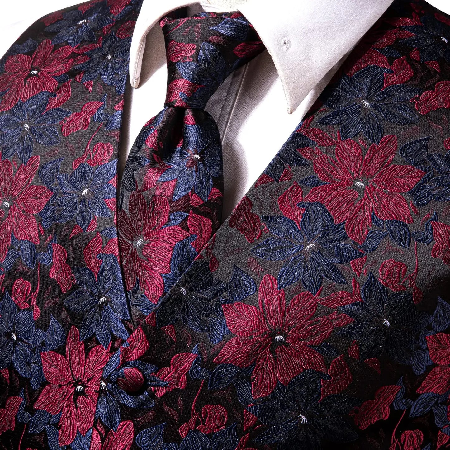Luxury Silk Mens Vests Rose Gold Pink Striped Waistcoat Necktie Bowtie Hanky Cufflinks Set Waist Jacket For Men Wedding