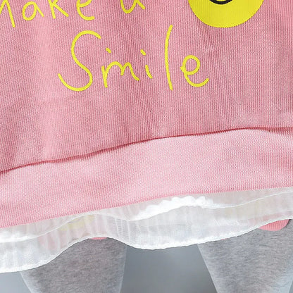 New Spring Toddler Clothing Cotton Suit Children Girls Girls Cartoon T-shirt Sports Pants 2Pcs/set Kids Clothes Baby Tracksuits