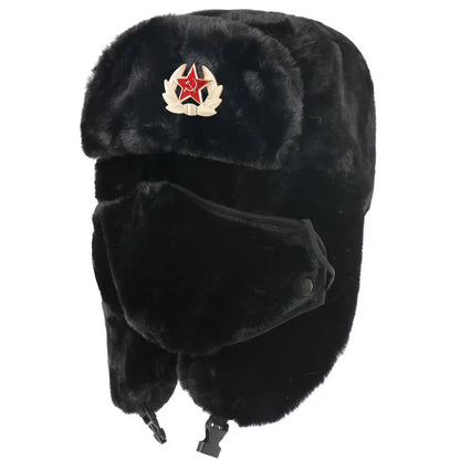 Army Military Soviet CCCP Ushanka Men&Women Winter Earflap Bomber Hat Warm Faux Fur Windproof Thermal hat Snow ski Caps