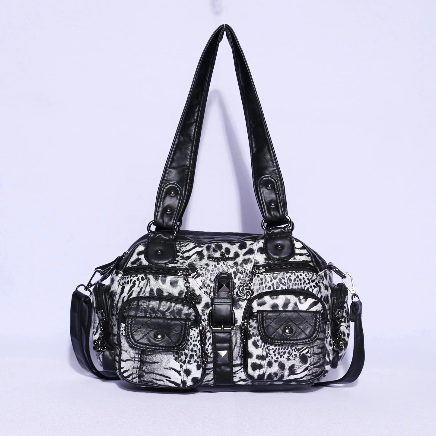 Bag Women Small Handbags Satchel Top-handle Handbag PU Shoulder Bag 8”x11” Dumpling Pack Multi-pockets Shoulder Bag