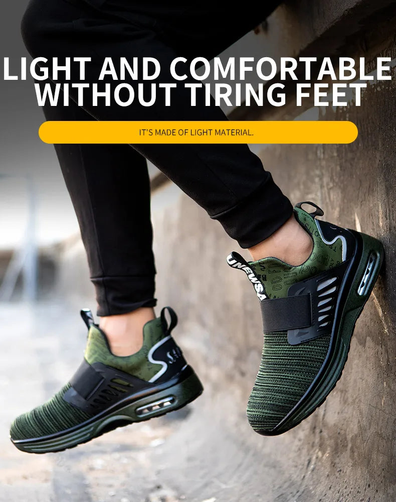 Industrial Safety Shoes With Steel Toe Cap Indestructible Cushion Work Shoes For Men Protective Security Boots Women Footwear