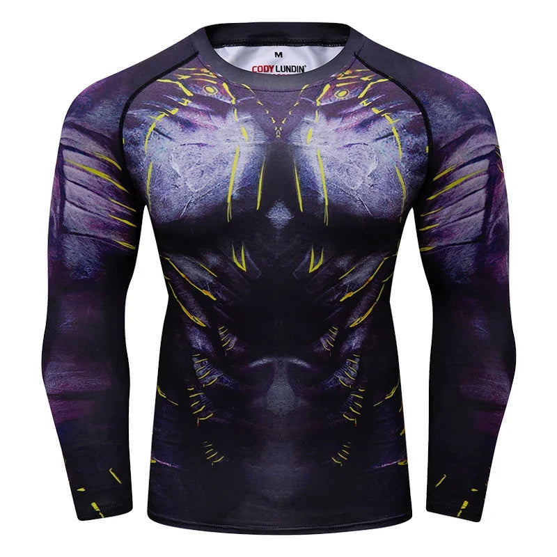 Cody Lundin Fashion Sublimation Print Rashguard Compression Gym Long Sleeves Muscle Running Boxing Shirts Jiu Jitsu Gi T-shirts