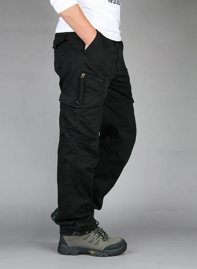 Spring Cargo Pants Men Multi Pockets Tactical Pants Male Autumn Outwear Streetwear Army Straight Slacks Casual Long Trousers