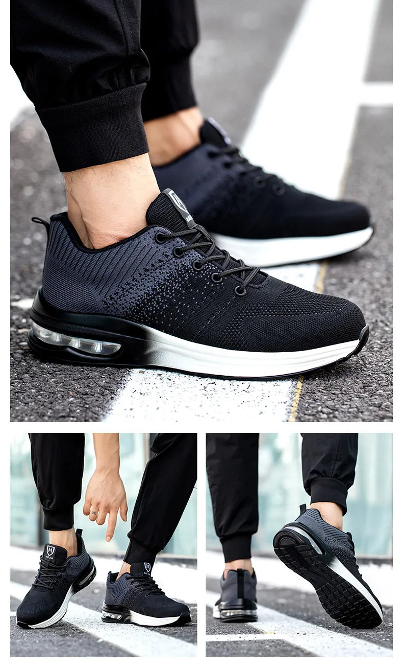 Industrial Safety Shoes With Steel Toe Cap Indestructible Cushion Work Shoes For Men Protective Security Boots Women Footwear