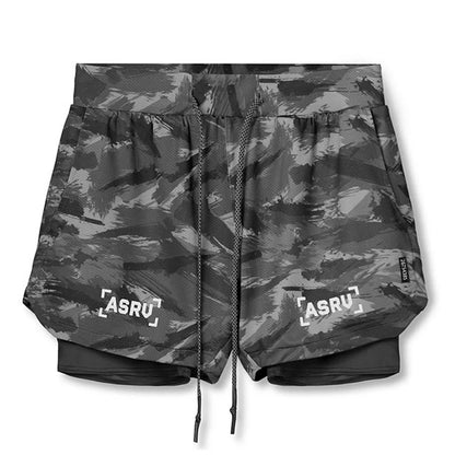 Men's Summer Quick Dry Running 2 in 1 Shorts Sports Jogger Short Pants Male Gym Fitness Training Sweatpants Plus Size M-5XL