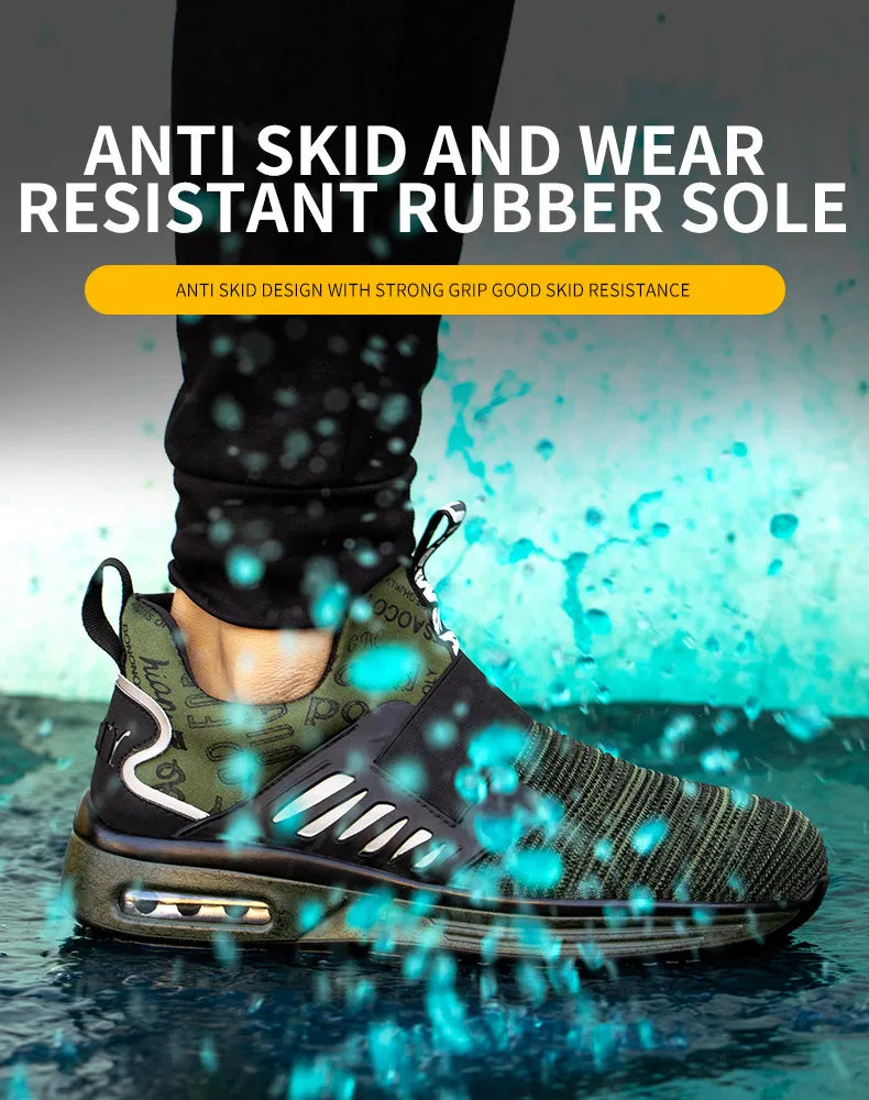 Industrial Safety Shoes With Steel Toe Cap Indestructible Cushion Work Shoes For Men Protective Security Boots Women Footwear