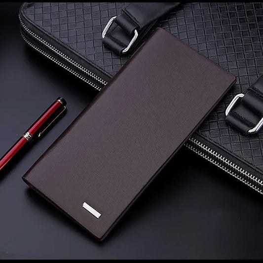 Portefeuille homme en cuir microfibre, long porte-monnaie, carteira masculina hombre billeteras mince porte-monnaie homme en cuir véritable 2022