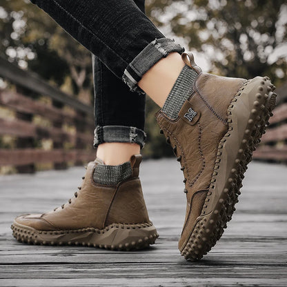 Winter Warm Men's Casual Shoes Fashion Men's Leather Boots Comfortable Men's Ankle Boots Outdoor High Quality Hiking Boots Men