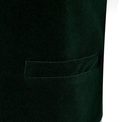 Men's Business Army Green Vest Velvet Wool Single-breasted Cotton Suit Vest Waistcoat For Wedding Formal Vest Groomsmen