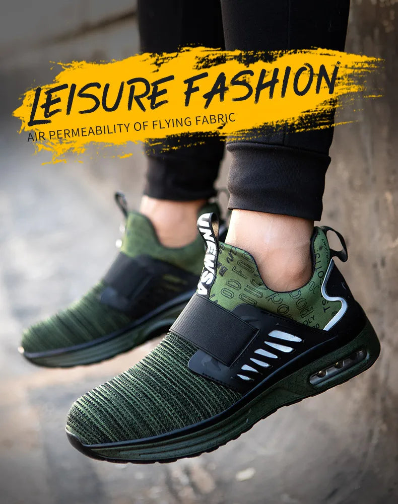 Industrial Safety Shoes With Steel Toe Cap Indestructible Cushion Work Shoes For Men Protective Security Boots Women Footwear