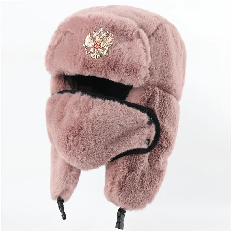 Army Military Soviet CCCP Ushanka Men&Women Winter Earflap Bomber Hat Warm Faux Fur Windproof Thermal hat Snow ski Caps