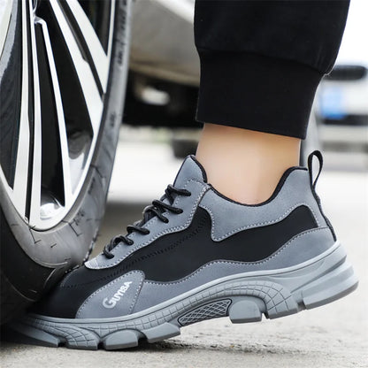 Men Steel Toe Safety Shoes Indestructible Construction Working Shoes Protection Male Footwear Breathable Hiking Industry Boots