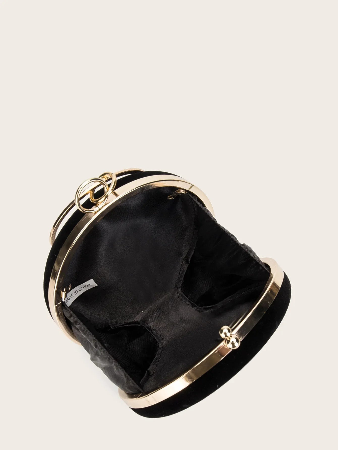Women Velvet Evening Bag Party Metal Crystal Round Clutches Evening Bags Wedding Bag Bridal Shoulder Handbag Clutch Purse
