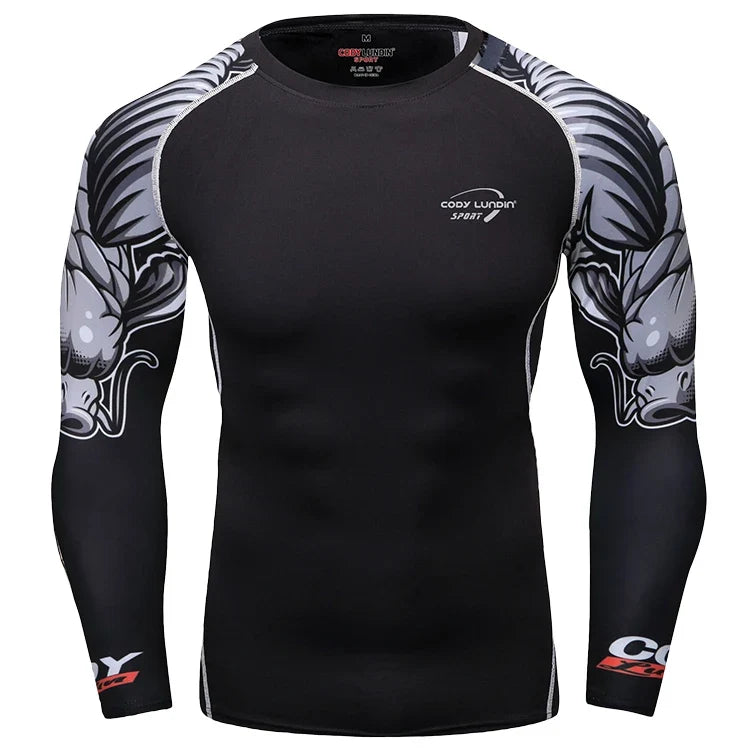 CODY LUNDIN UV Protection Long Sleeve Swim Rashguard For Men Swimsuit Quick Dry Surf Driving Mens Sublimation T Shirt Gym Tops
