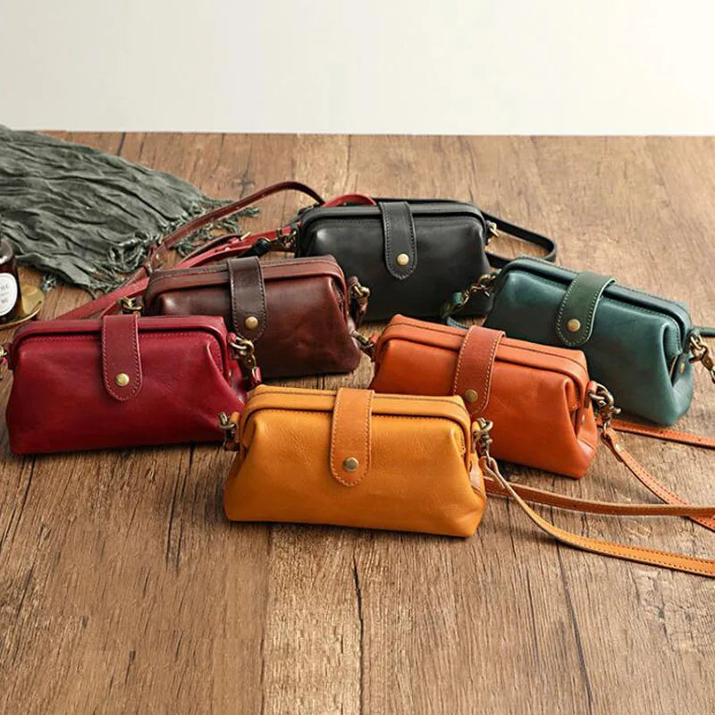 Women’s Genuine Leather Shoulder Bag 2024 Trendy Brand Small Buckle Messenger Bag Fashion Ladies Crossbody Bags Female Bolsas