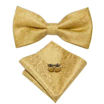 Luxury Silk Mens Vests Rose Gold Pink Striped Waistcoat Necktie Bowtie Hanky Cufflinks Set Waist Jacket For Men Wedding