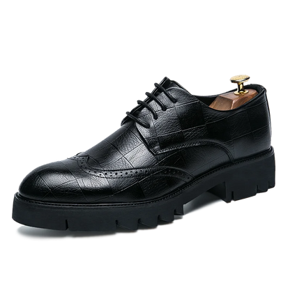 New Arrival Mens Casual Leather Shoes Thick soled Formal Shoes Fashion Brogue Shoes Elegant Leisure Walk Oxford Male Shoes Adult