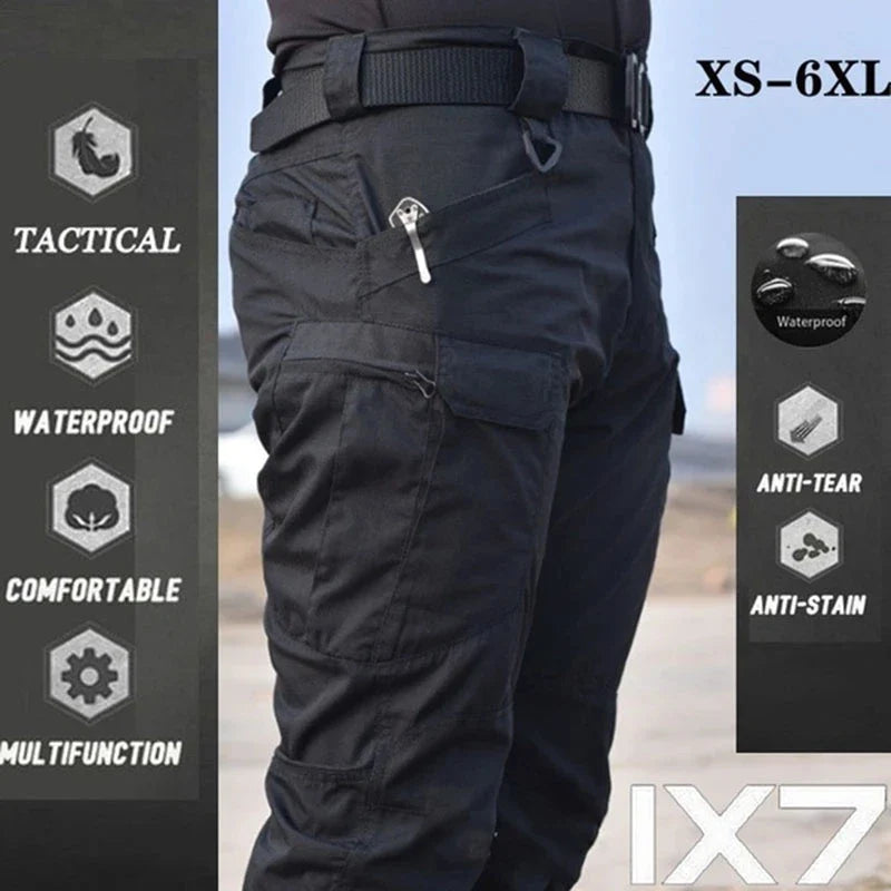 2024 New Mens Casual Tactical Pants Multiple Pocket Elasticity Outdoor Quick Dry Tacitcal Trousers Men Slim Fat Cargo Pant 5XL