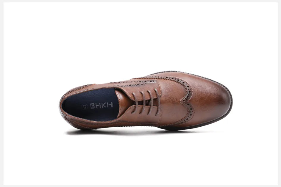 Genuine Leather Dress Shoes Comfy Men Casual Shoes Smart Business Work Office Lace-up Men Shoes
